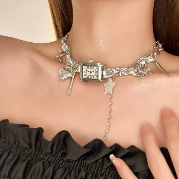 Dark Style Multi-layer Cross Necklace Twin Clavicle Chain
