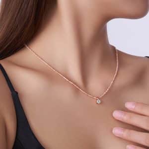 Sterling Silver Moissanite Light Luxury High-grade Necklace