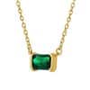 Women's Gold-plated Inlaid Lvzuan Pendant Necklace