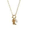 12 Birthstone Pendant Open End Ring Necklace