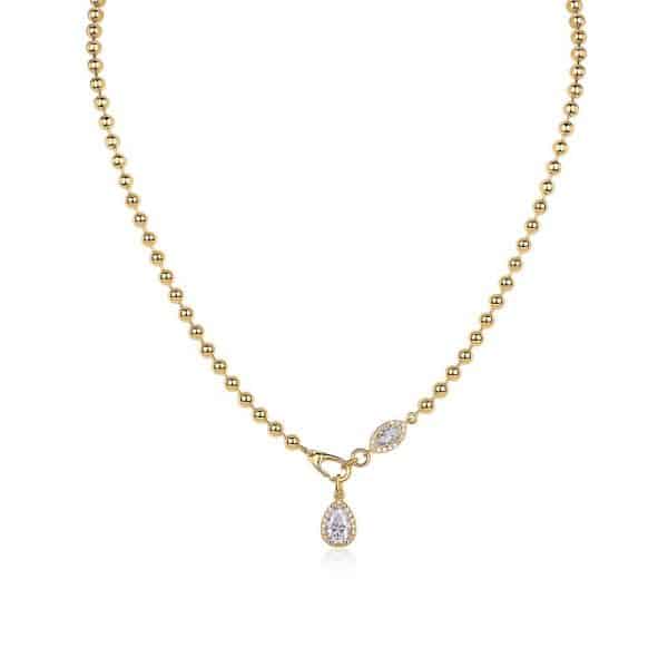 925 Sterling Silver Women's Non-fading Cross-border Necklace Simple High-end Sense