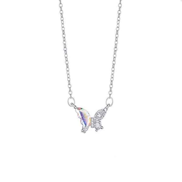 Colorful Butterfly Necklace Ornament Affordable Luxury Trend
