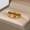 Popular Titanium Steel Beating Pattern Ring Unisex