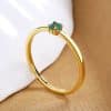 Twin Style Personalized Simple Single Diamond Fine Circle Ring