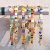 Women's European And American Glass Colored Beaded Bracelet