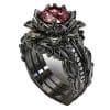 Women's Ring Rose Inlaid Zircon Ornament