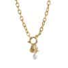12 Birthstone Pendant Open End Ring Necklace