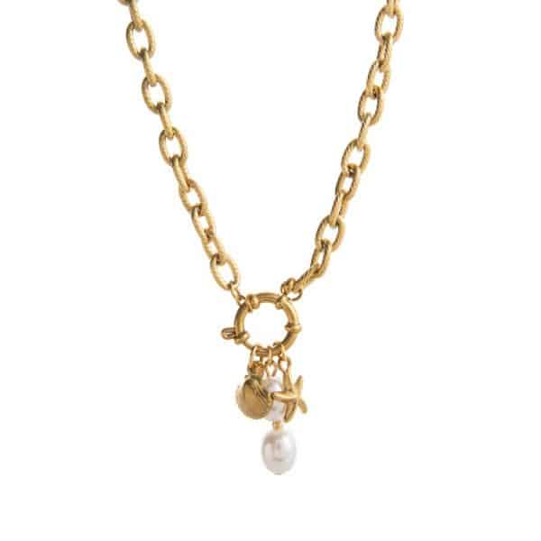 12 Birthstone Pendant Open End Ring Necklace