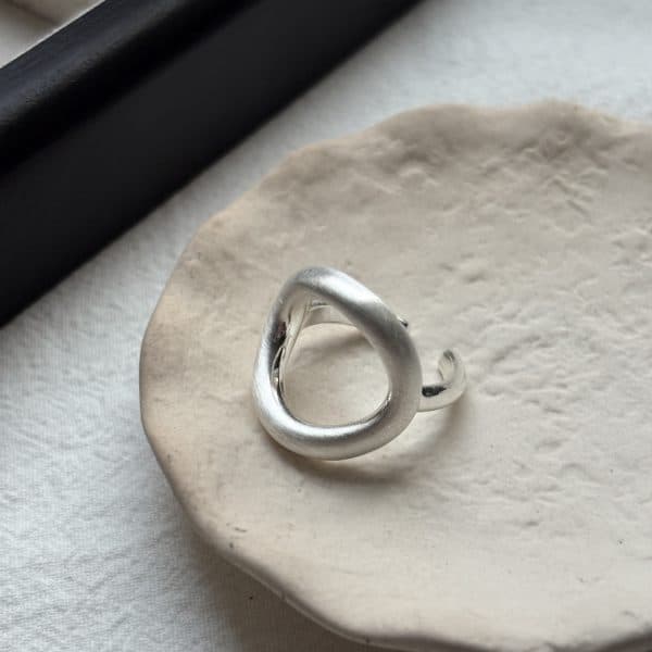 Brass Chalcedony Double-layer Ring High-grade Girl