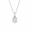 S925 Sterling Silver Moonstone Pendant Necklace Women's Niche Design Fashion All-matching Jewelry