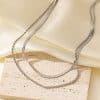 Women's Retro Solid Color Double-layer Twist Necklace