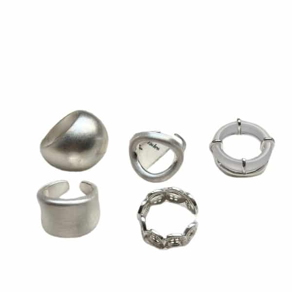 Brass Chalcedony Double-layer Ring High-grade Girl