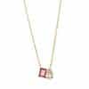 Women's All-match Twelve Birthstone Pendant Stainless Steel Necklace
