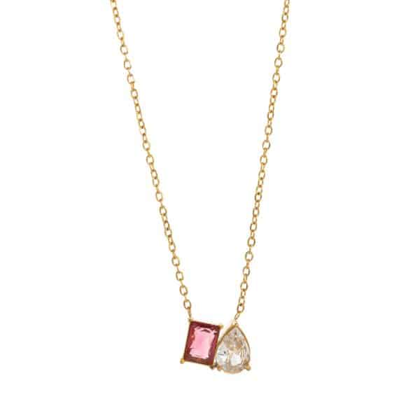 Women's All-match Twelve Birthstone Pendant Stainless Steel Necklace
