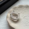 Brass Chalcedony Double-layer Ring High-grade Girl