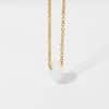 Waterproof 18K Gold Plated Stainless Steel Gift Jewelry Natural Stone Round Pendant Necklace