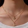Simple Shell Double-layer Necklace For Women