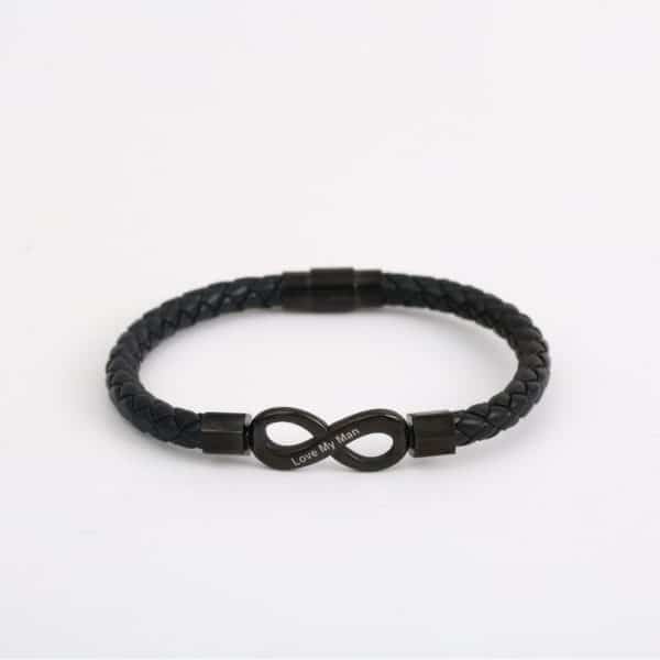 Bracelet 8 Words Infinite Symbol Stainless Steel