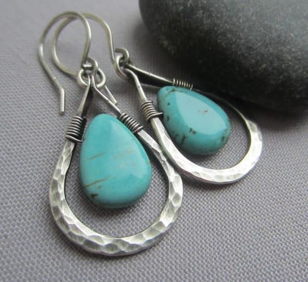 925 Turquoise Drop Earrings