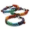 Natural Stone Volcanic Lava Stone Double Row Bracelet