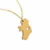 Stainless Steel Peach Heart National Clavicle Chain