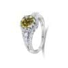 2CT Color Moissanite Ring Sterling Silver S925