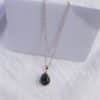Water Drop Rose Gold Rhinestone Elegant Pink Color Necklace