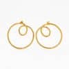 Streamlined Earrings Stainless Steel Geometric Circle Curve Earrings