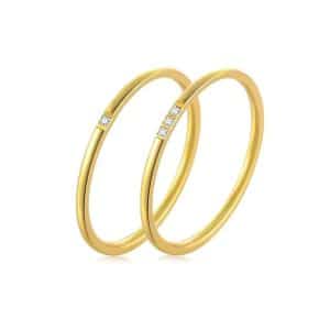 All-matching Diamond-studded Ring Advanced Design Sense