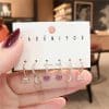 6-piece Set Of Cute Colorful Zirconium Small Love Crystal Multi-purpose