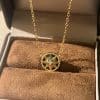 Compass Necklace Women's Gold-plated High-grade Black Agate Round