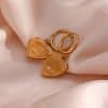 Women's Stainless Steel Heart Devil's Eye Drop Earrings