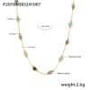 Ferris Wheel Ins Blue Gold Natural Stone Handmade Beaded Clavicle Necklace
