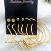 Women's Jewelry Fashion Personality Pearl Butterfly Ear Studs 5-Piece Set