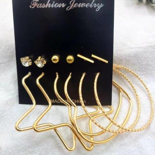 Women's Jewelry Fashion Personality Pearl Butterfly Ear Studs 5-Piece Set