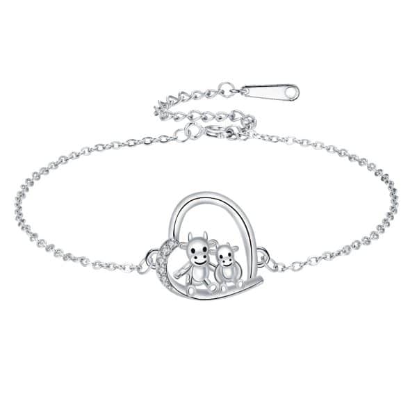 European And American Bracelet High Sense Female With Hearts Cow Bracelet