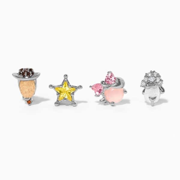 Women's Fashion Color Zircon Earring Set