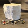Brushed Diamond Colored Gems Zircon Ring Advanced Design Sense