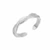 Fashion And Fully-jewelled Wave Cross Women's Open Toe Ring