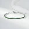 Diamond Color Zirconium Tennis Chain S925 Sterling Silver Single Row Inlaid Zircon Bracelet