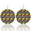 Bohemian Set Fashion Color Printing Earrings Exaggerated European And American Trend Simple Style Earrings