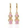 Water Drop Amethyst Inlaid Rhinestone Ladies Earrings