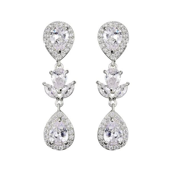 Classic Retro Temperament Long Water Drop Zircon Earrings