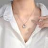 Chalcedony Special Design All-match Safety Lock Necklace
