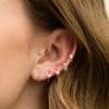 Fashion Zircon Flower Set Earrings