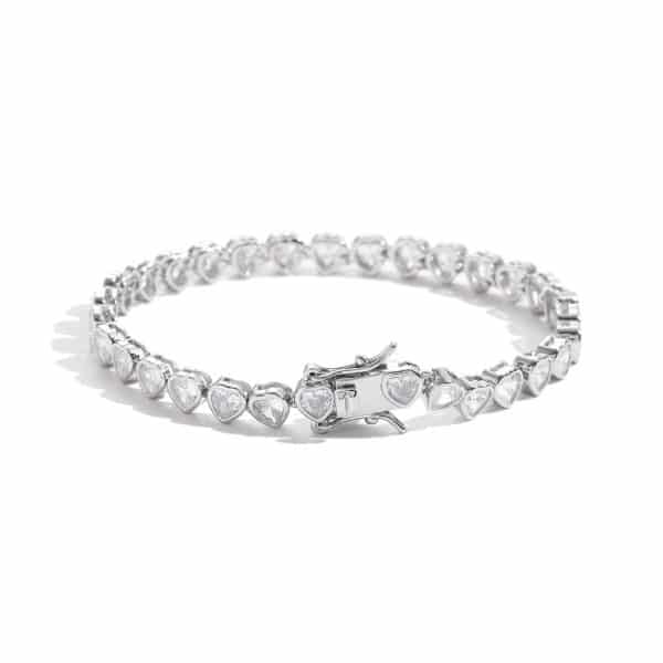 Women's Tennis Chain Heart-shaped Couple Bracelet