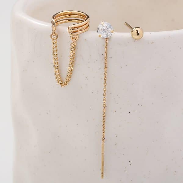 Fashion Accessories, Simple And Compact Earrings, Ear Design Sense Ear Bone Clip Set Earrings
