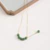 Green Round Beads Smile Jasper Necklace Niche Retro