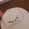 S925 Silver Needle Moon Week Small Earring Set Combination