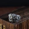 Domineering Personalized Diamond Ring Jibeast Pattern Open Ring